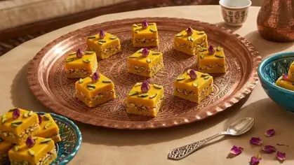 حلى اللوز بالزعفران