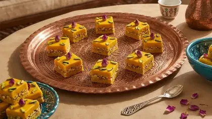 حلى اللوز بالزعفران