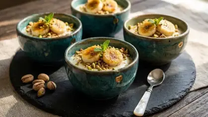 مهلبية الموز الباردة بالكاسات