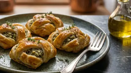 فطائر الزعتر والجبنة المجدلة