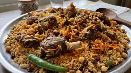 أرز بخاري باللحم