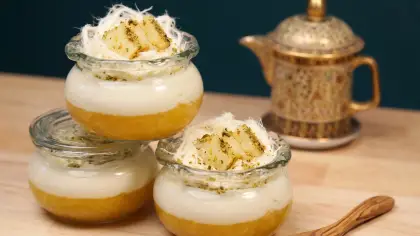 حلى الأناناس البارد بالكريمة والجبن