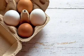 البيض البني والأبيض: القيمة الغذائية والكمية الموصى بها