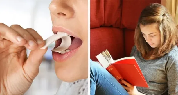 مضغ العلكة لتعزيز التركيز دون كافيين
