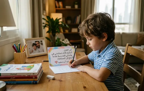 أهمية رسائل الأطفال للأب في يومه الخاص
