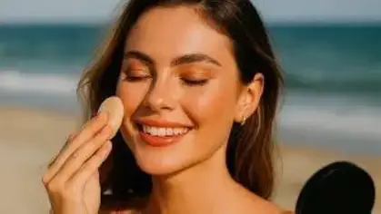 مكياج شاطئي خفيف يحافظ على نضارة البشرة