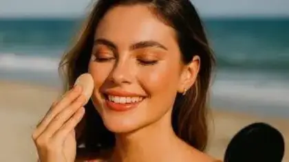 مكياج شاطئي خفيف يحافظ على نضارة البشرة