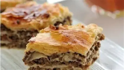 تحضير الجلاش باللحم المفروم أو الجبن