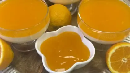 البلوظة بالحليب وعصير البرتقال