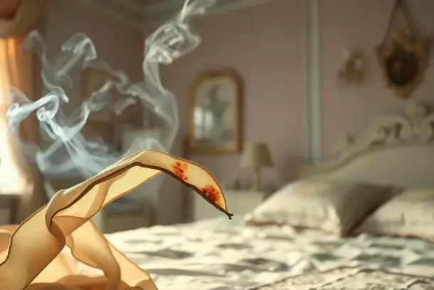 حرق طرف الثوب في المنام للرجل